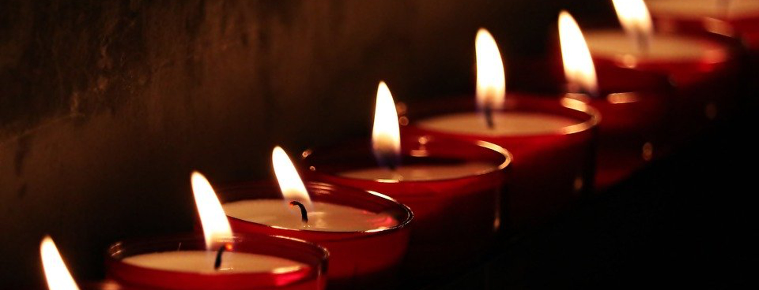 Ljus som är tända i rad